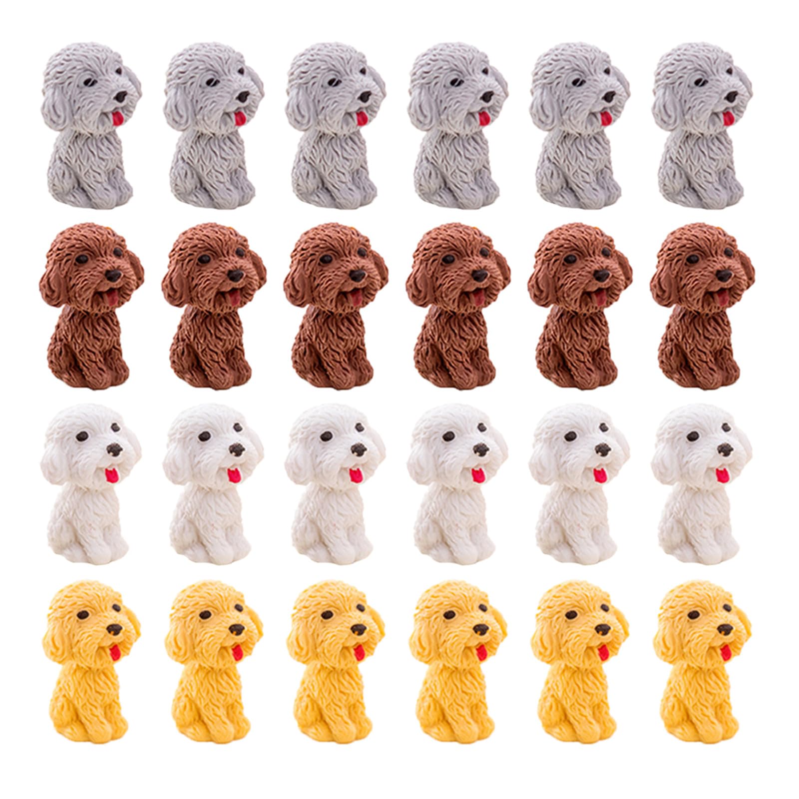 48pièces Lot de Gommes Animaux Forme de Chien Mini Gommes pour Garçon Fille et Étudiants Accessoires de Bureau Mignons et Efficaces