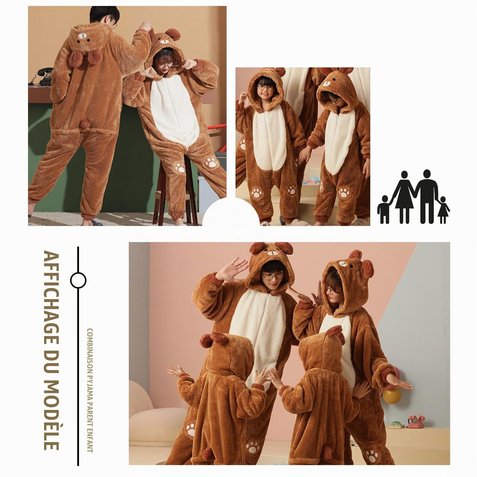 Pyjama Animaux Adulte Unisexe Combinaison,Animal Pyjama Onesie Costume,Ensemble Cosplay Une Pièce pour Halloween, Carnaval