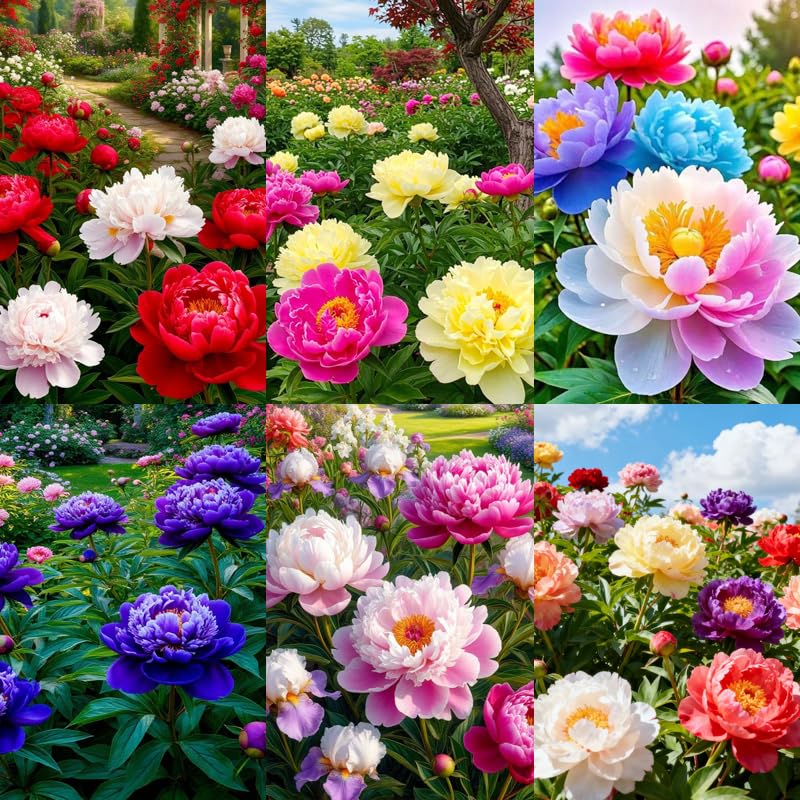 300+ Perennial Peony Flower Seeds for Planting Outdoor-Attracts Bees&Butterflies Fragrant Butterfly Non-GMO Heirloom Seeds