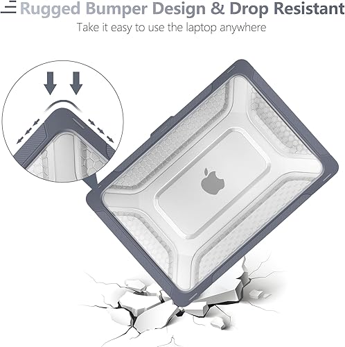 Miniatura 38 de Batianda Funda para MacBook Air de 13 pulgadas 2020 2019 2021 modelo A2337 M1 A2179 A1932 con Touch ID, carcasa rígida resistente a prueba de golpes