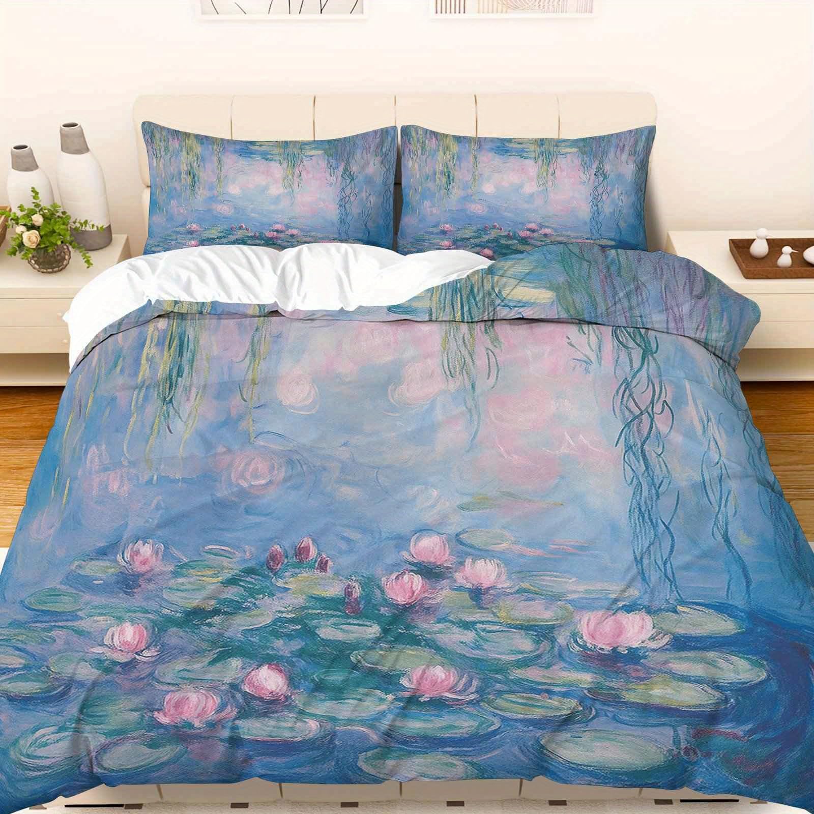 Parure de lit Nymphéas de Monet pour une décoration de chambre printanière
