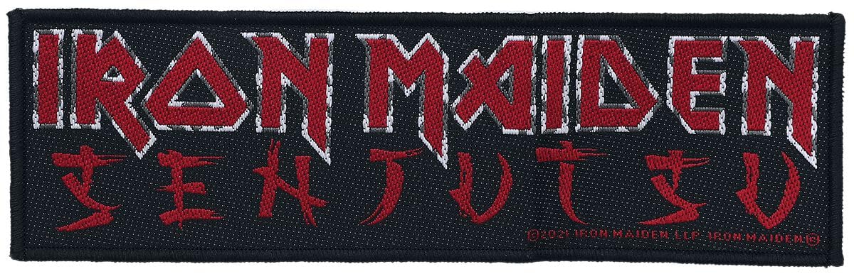 Iron Maiden Patch Senjutsu Cover Band Logo Official Black Woven