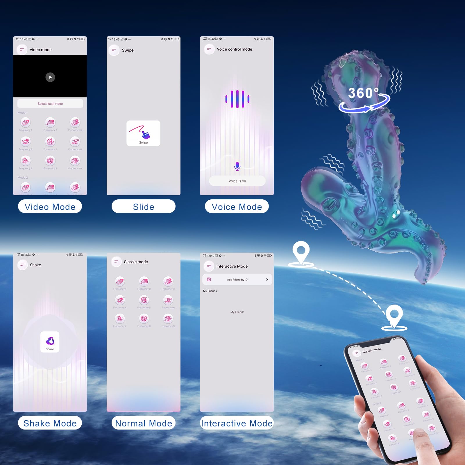 Qoosea 360°Rotante Masseur de Prostate Anal Vibratore 9 Modalità di Rotazione & 9 Modalità di Vibrazione Giocattolo per Adulti per Uomini e Donne Plug Anal con Telecomando Masseur di Clitoride
