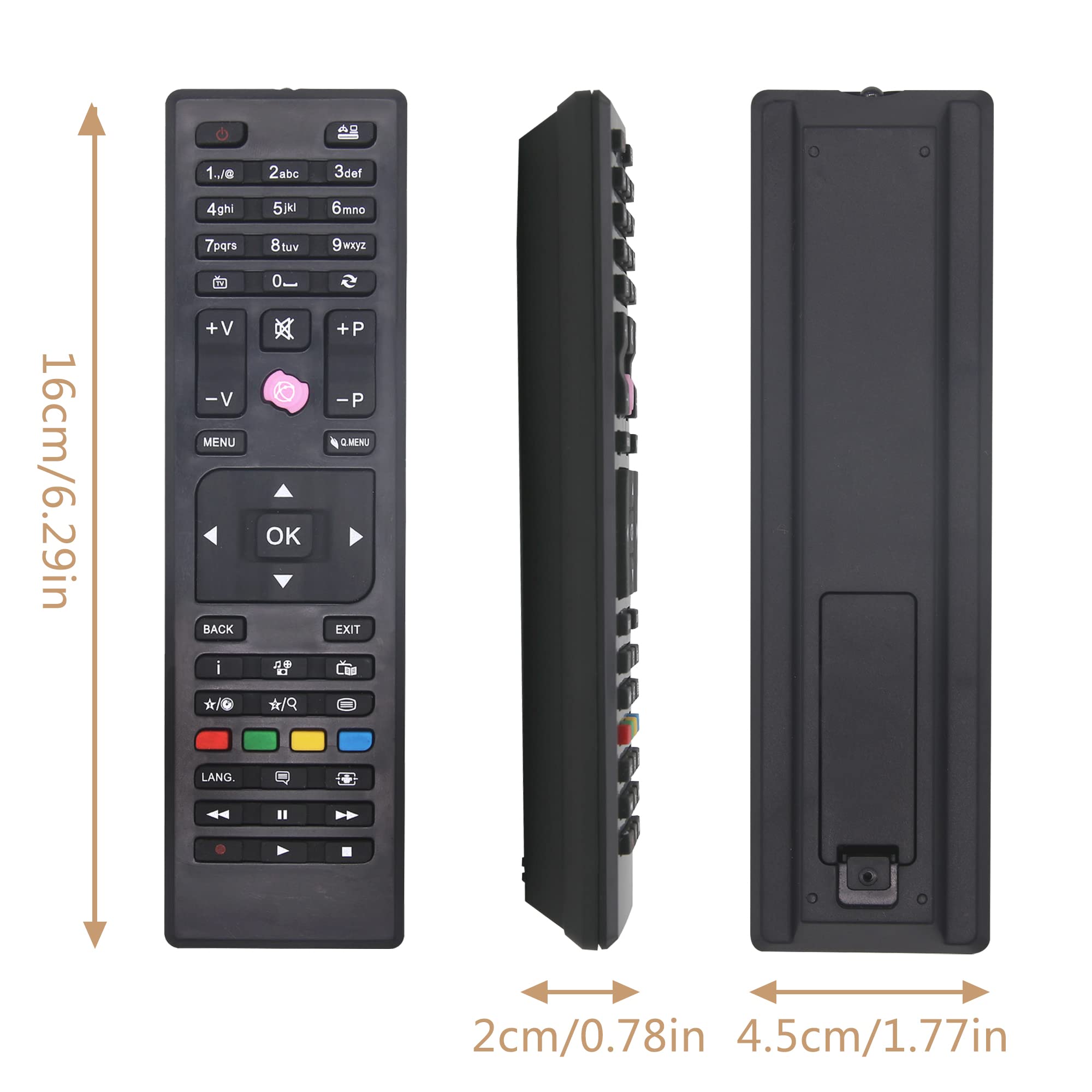 FOXRMT RC4875 RC4870 Télécommande pour Continental Edison Tucson Telefunken Blaupunkt JVC Oceanic Bush OKI Technika OK. CELCUS Finlux Ansonic Digihome