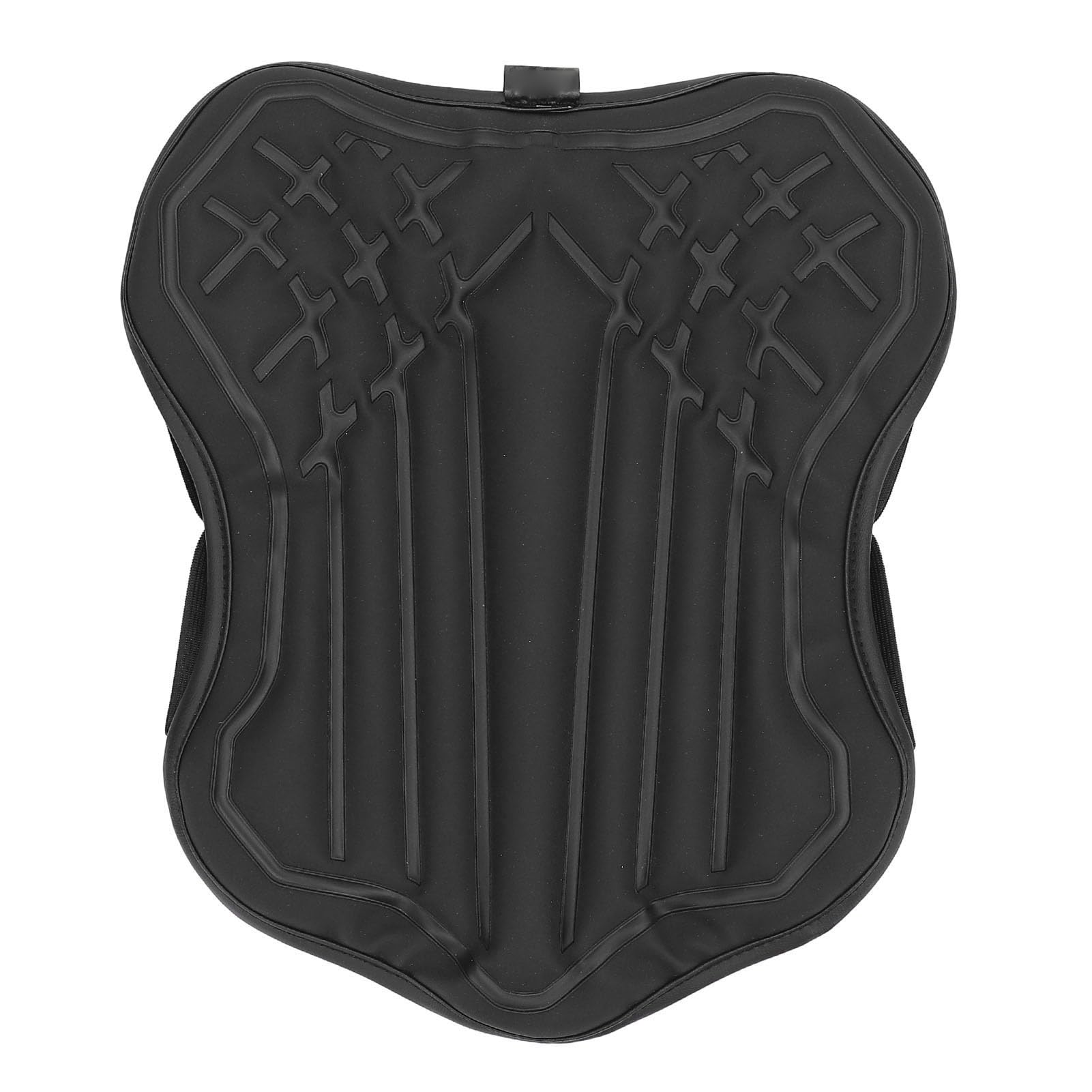 Poduszka powietrzna do siedzenia motocykla Amortyzująca podkładka z PU, wodoodporna, oddychająca i wygodna osłona siedzenia motocykla w stylu włókna węglowego (Czarny)