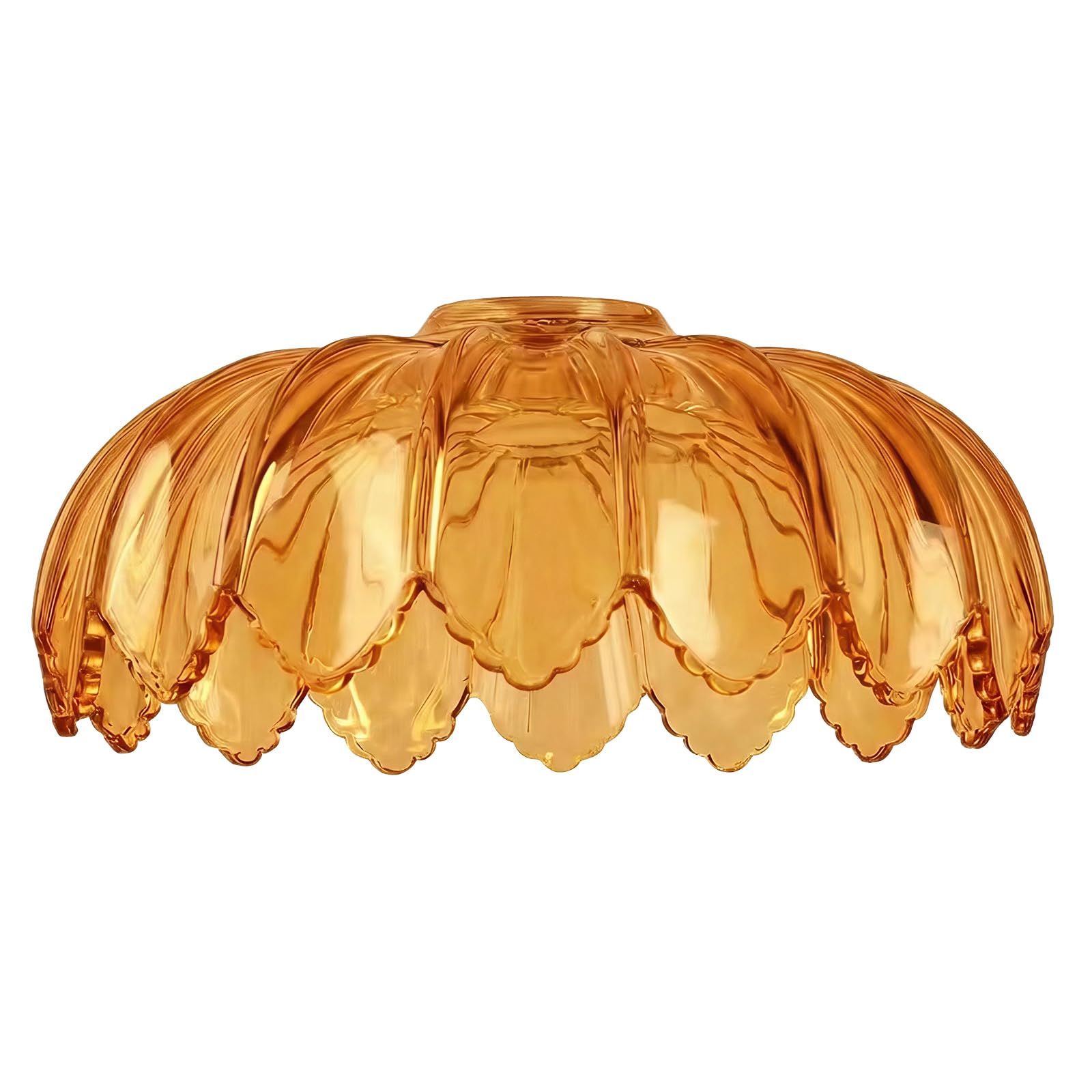 Pantalla de cristal de repuesto, apertura de ajuste de 1-5/8 pulgadas, pantalla de cristal grueso prensado artístico, 10.25 pulgadas de diámetro, 4.13 pulgadas de altura, adecuada para