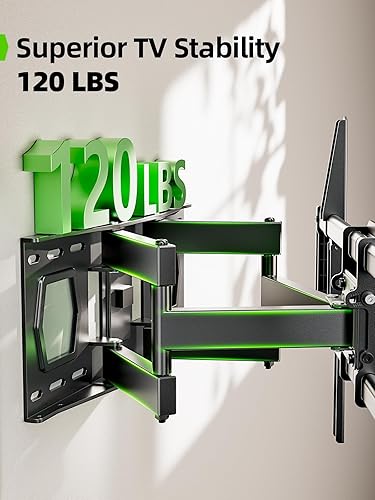 Miniatura 2 de USX MOUNT Soporte de TV de movimiento completo para televisores de pantalla plana de 42 a 80 pulgadas de hasta 120 libras, soporte giratorio de
