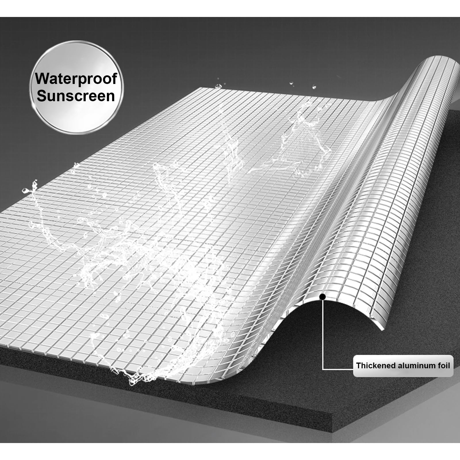 Samoprzylepna odblaskowa piankowa osłona termiczna, wykończenie z folii aluminiowej, izolacja akustyczna samochodu i izolacja cieplna, pianka o zamkniętych komórkach, gumowy tłumik dźwięku