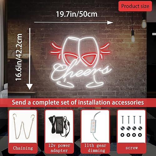 Miniatura 9 de Letrero de neón con texto en inglés "Lady Back" para decoración de pared, señales LED de 19.7 x 17.5 pulgadas, decoración de cuerpo sexy para niña,