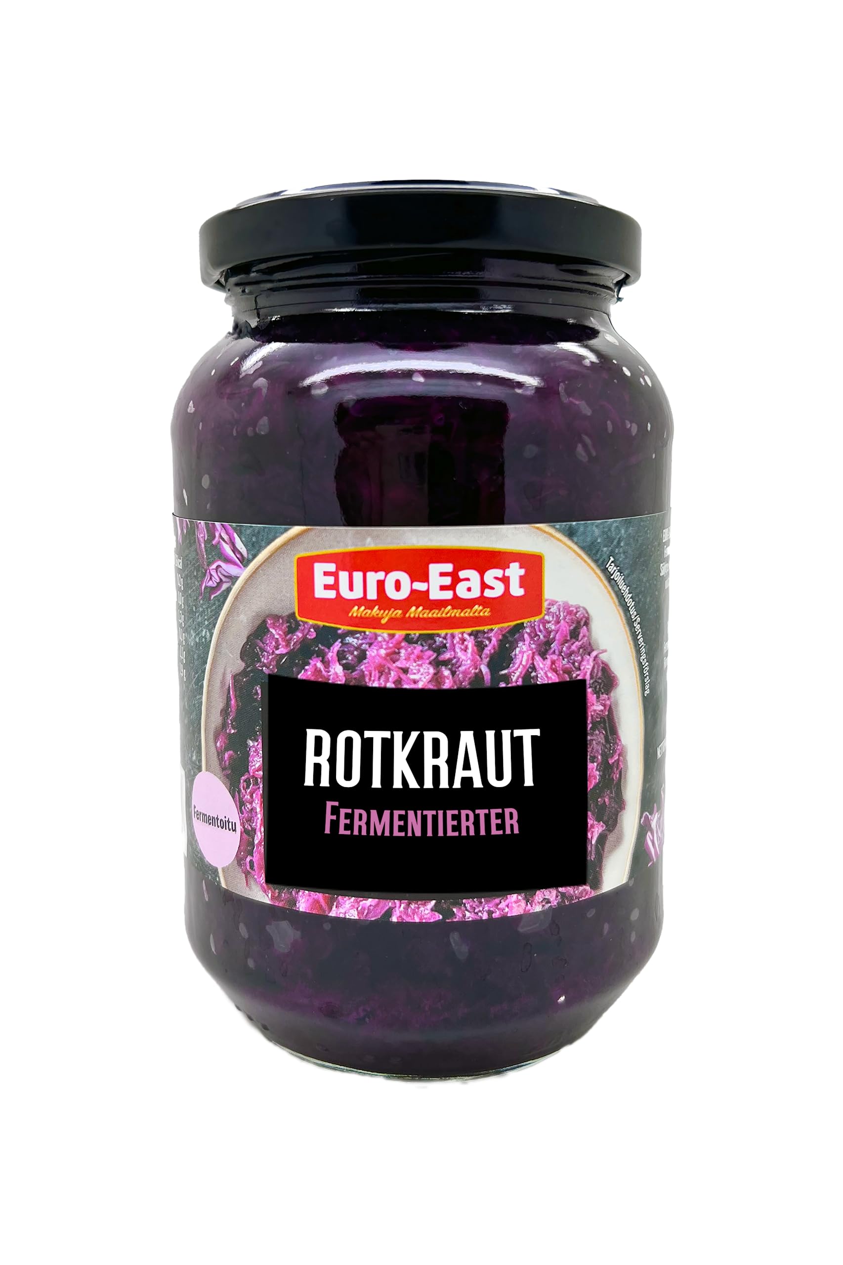 Euro-East Fermentierter Rotkohl 6er Pack im Glas | Hervorragende Ergänzung zu einer Vielzahl von Gerichten | Reich an Antioxidantien, Vitamin C und E | 6 x 460 g