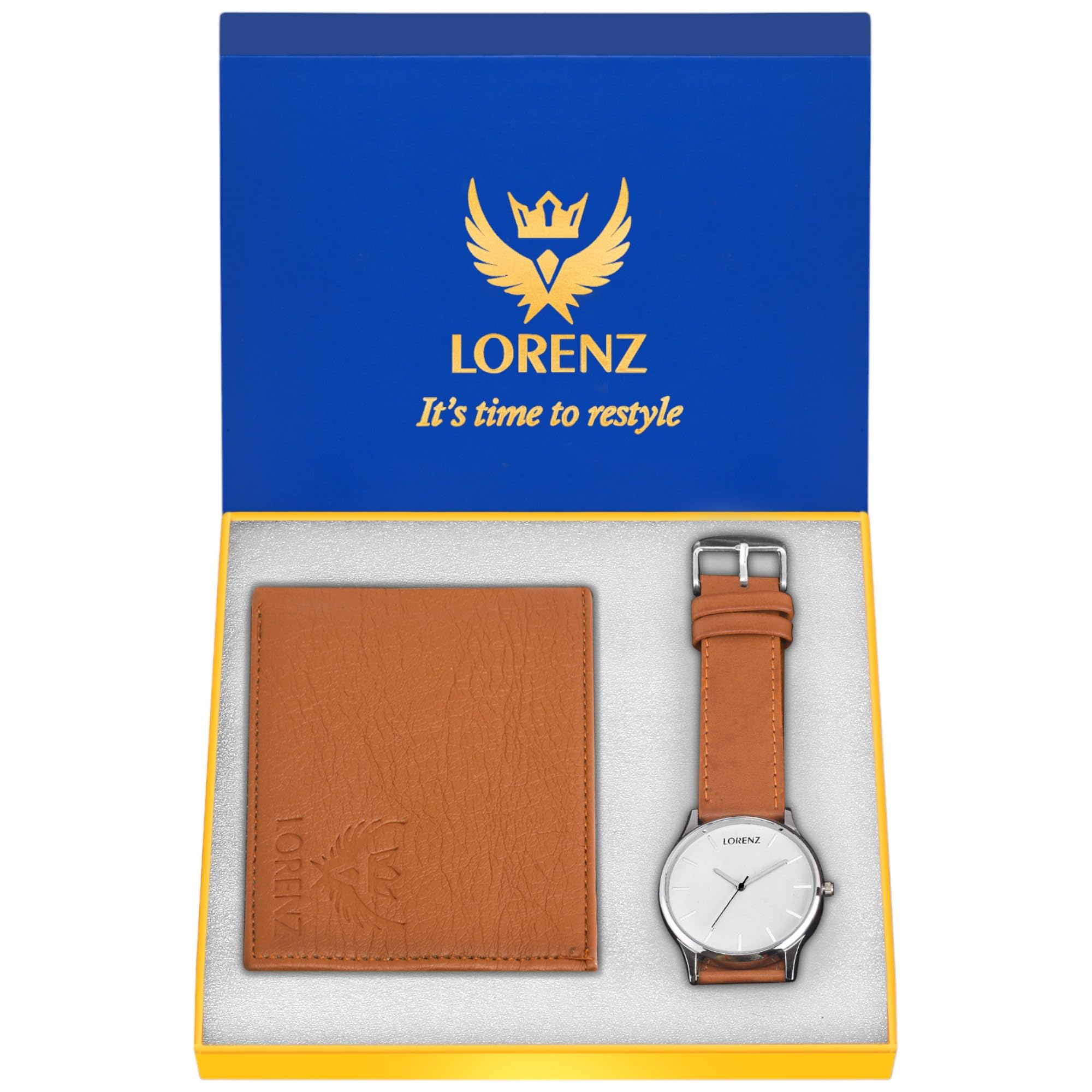 LORENZ Mens Tan Colour Watch And Wallet Combo | Cm-1055Wl-Tan, Analog, Leather (B0BW66F6FK) Amazon Price History, Amazon Price Tracker