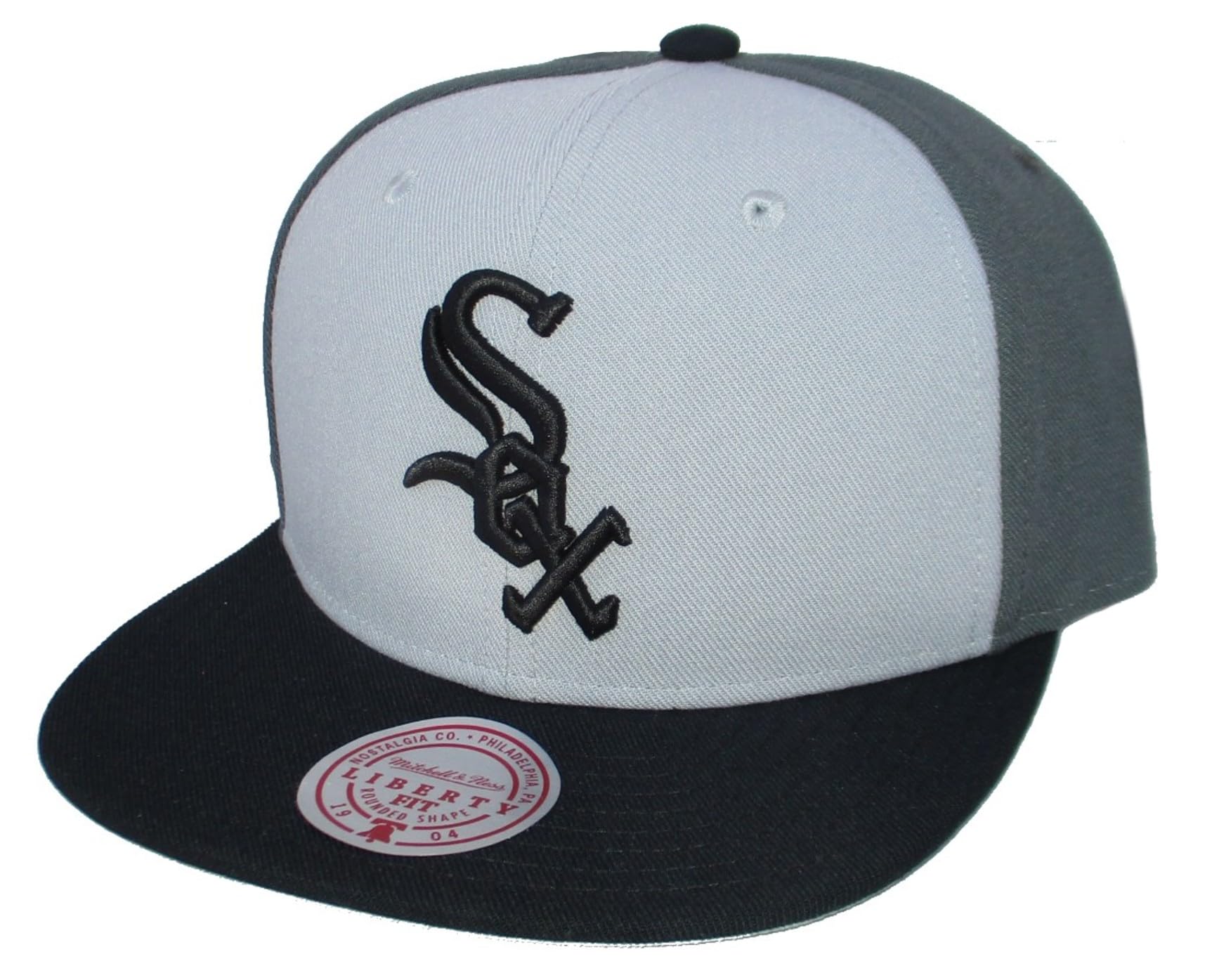 Mitchell & Ness MLB Triple Play Liberty Snapback Adjustable Hat Cap - Gray/Team Colors