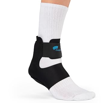 Ovation Medical Step Free Plantar Fasciitis Brace - Massage-Like Ankle Compression for Daytime Heel Pain and Plantar Fasciitis Relief - Lightweight and Low Profile Small