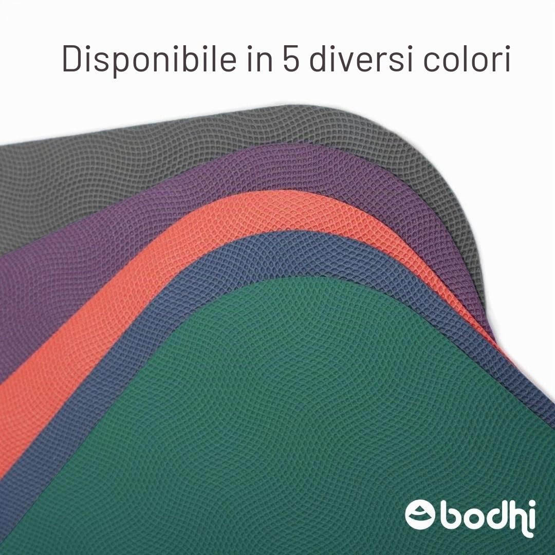 Bodhi Tappetino da yoga ECO PRO XL | 100% gomma naturale | extra lungo | estremamente antiscivolo | ecologico | tappetino professionale per yoga e pilates | ideale per yoga dinamico | 200 x 60 x 0,4