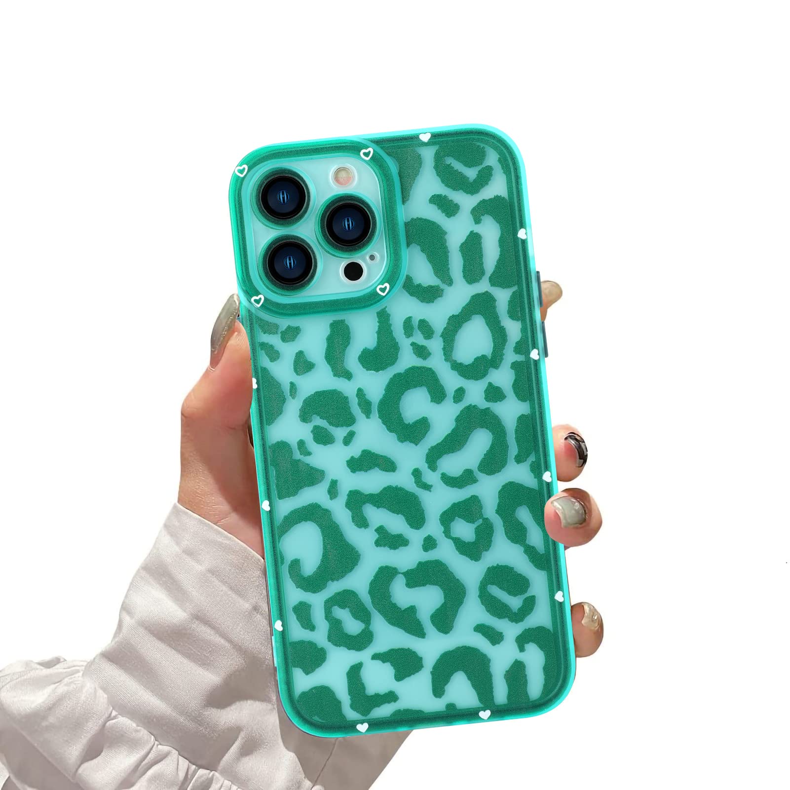 Amazon.co.jp: ZIYE iPhone 13 Pro Max ケース グリーン ヒョウ柄