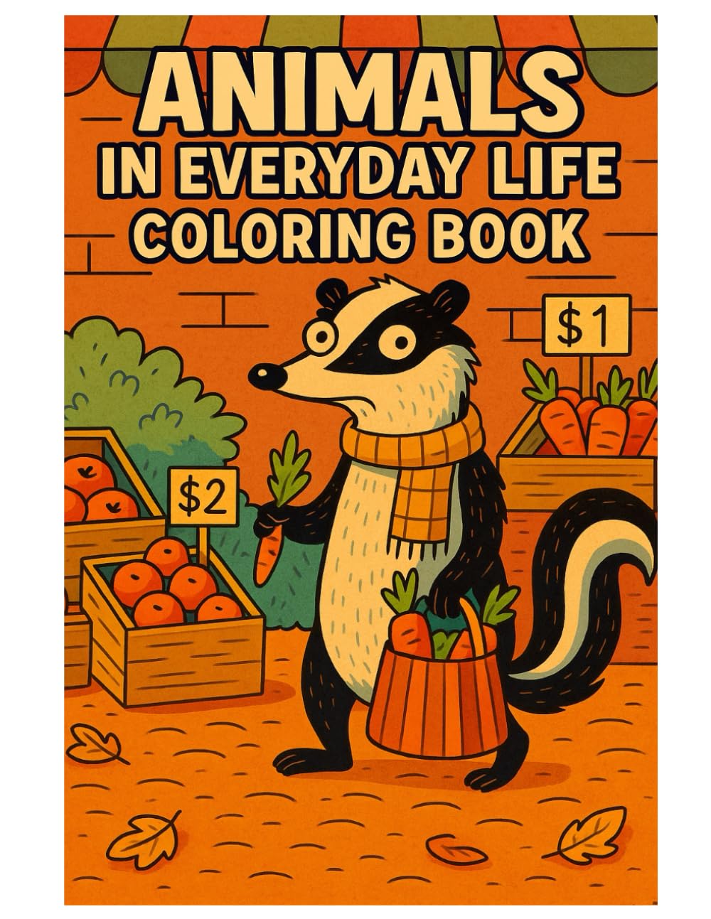 Animals in Everyday Life Coloring Book: Charming Animal Scenes for Relaxing Coloring Moments