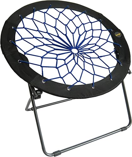 Zenithen Silla elástica plegable limitada para dormitorios, salas de estar, dormitorios, camping, juegos y descanso, índigo (paquete de 1)
