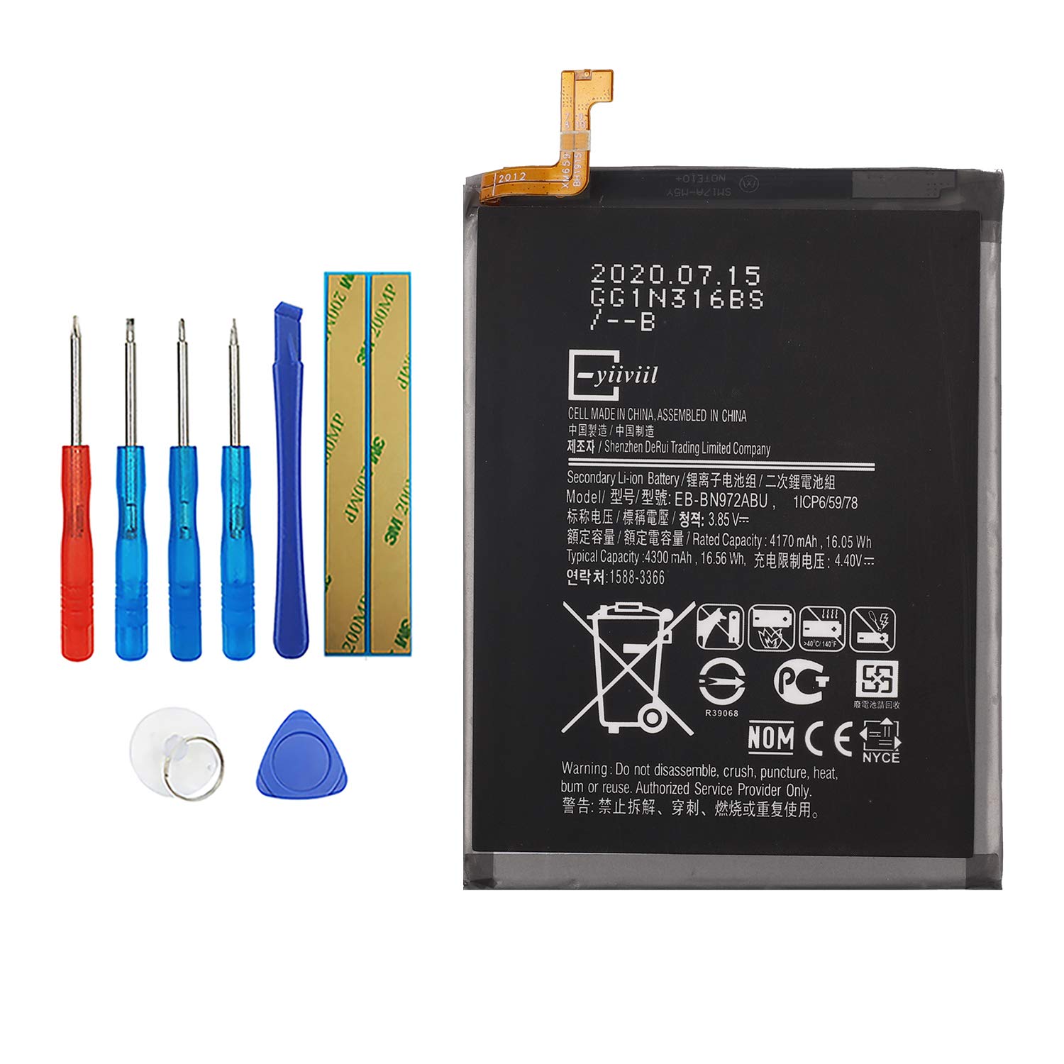 Amazon.com: Vvsialeek EB-BN972ABU Replacement Battery Compatible