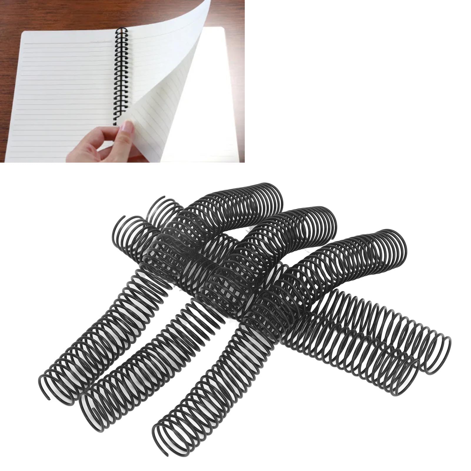 Bobine di rilegatura a spirale in plastica da 20 pezzi, spirali di rilegatura da 32 mm di diametro, capacità di 280 fogli con 48 denti e passo 4:1, per carta in formato Lettera,