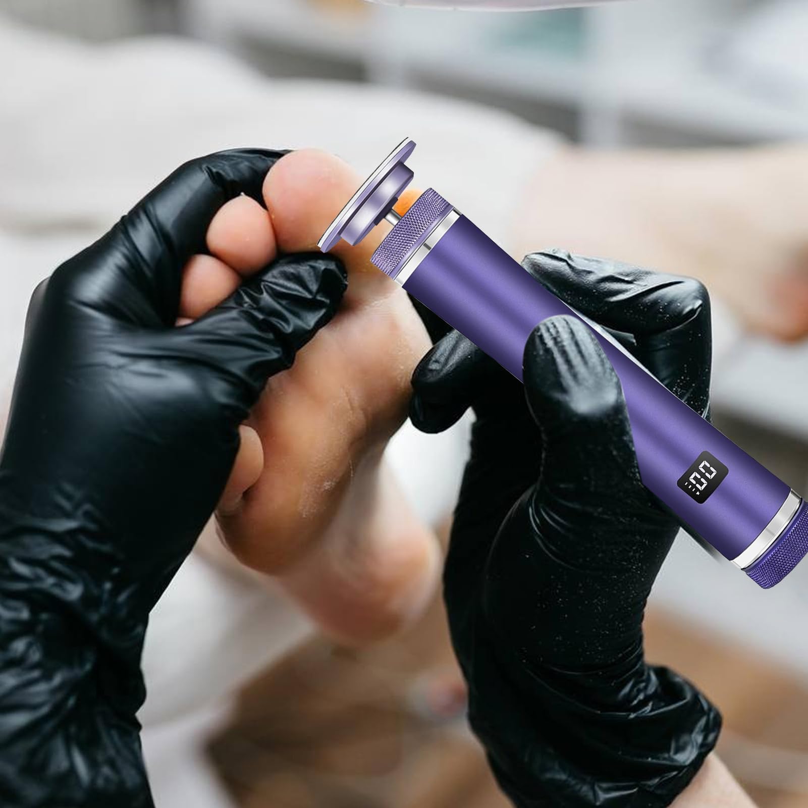 Lima Elettrica Per Piedi - Rasoio Elettrico Per Calli - Rimozione Talloni Ricaricabile con 12 Velocità Regolabili, Strumento Portatile Pedicure Casa Donne Anziani Palestra E Centro Benessere