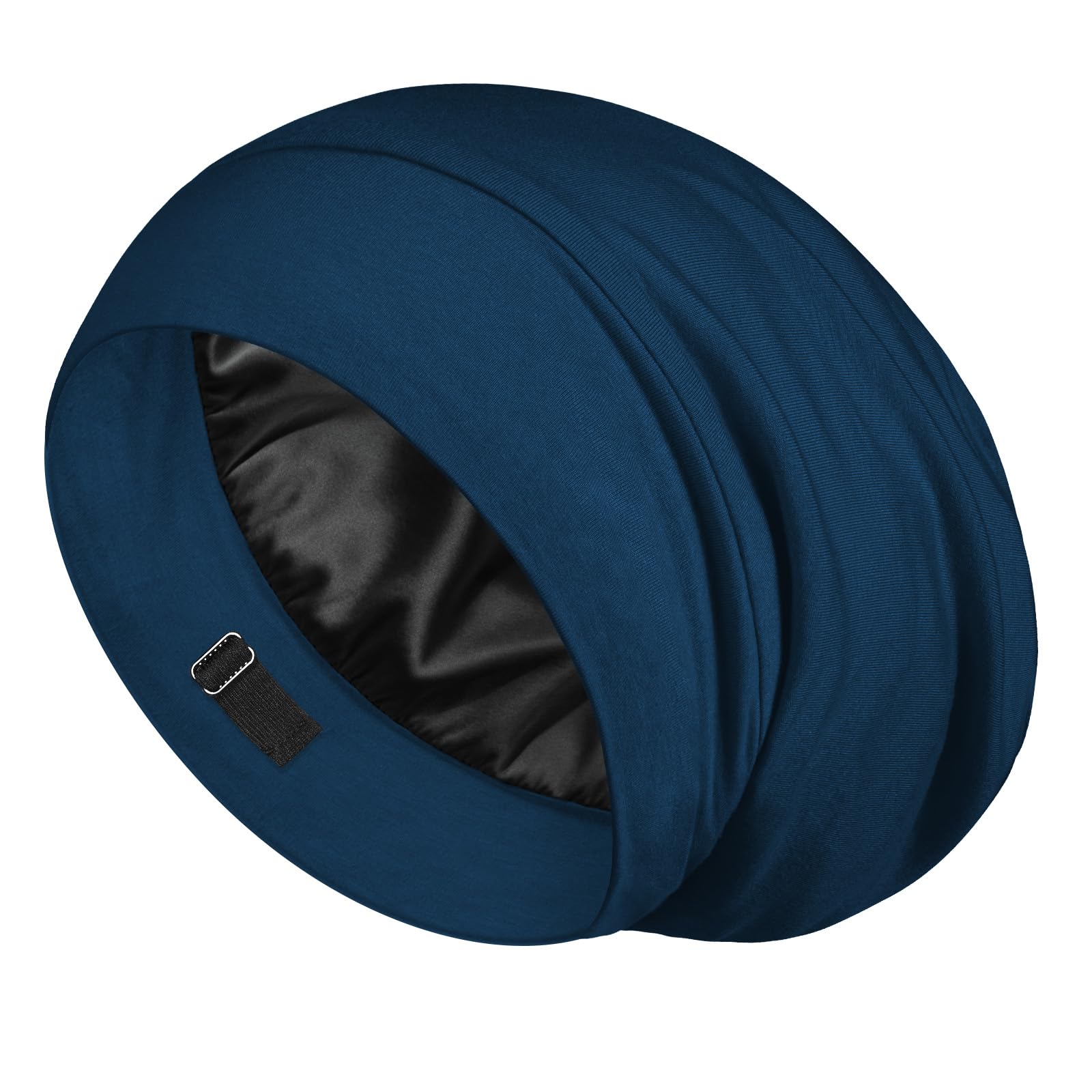 LULUSILK 100% Mulberry Silk Lined Sleep Cap, Silk Bonnet Hair Wrap for Sleeping