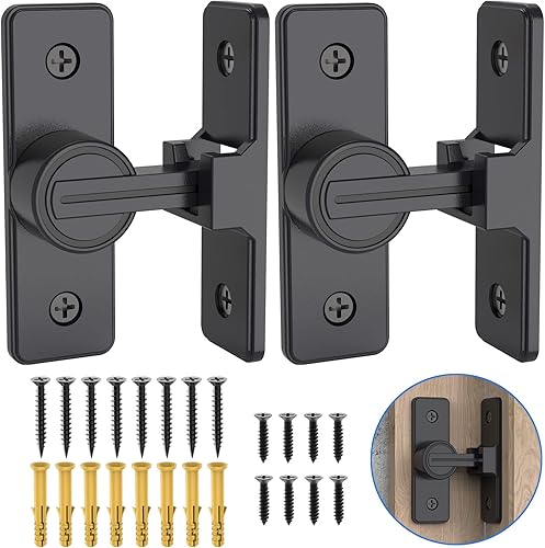 Cerradura de puerta de granero abatible de 90 grados, pestillos de puerta resistentes, cerradura de seguridad para puerta, cerradura de puerta