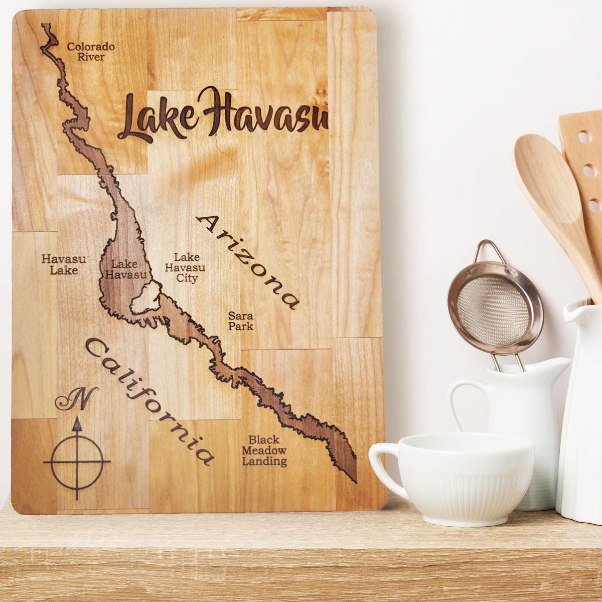 Lake Havasu Map Cutting Board