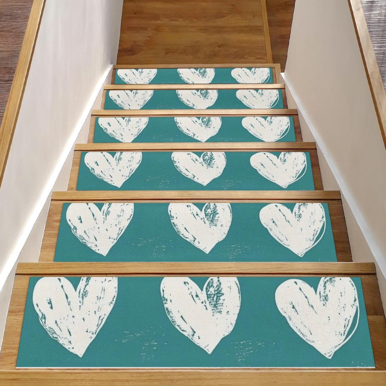 Peldaños de escalera antideslizantes CHENZZZZ autoadhesivos de 8x30 pulgadas para proteger interiores