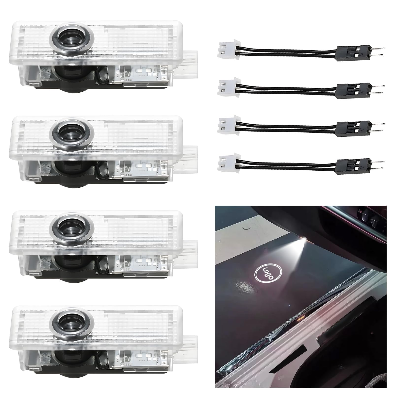Amazon.com: 4 Pieces Car Door Lights Logo for Mini Cooper R55 R56