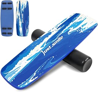Balance Borad Sports Trainer-with Adjustable Stopper- Stability Board for Physical Therapy,Yoga,Surfing Training-Max Load 350lbs with Aiti- Slip Surface