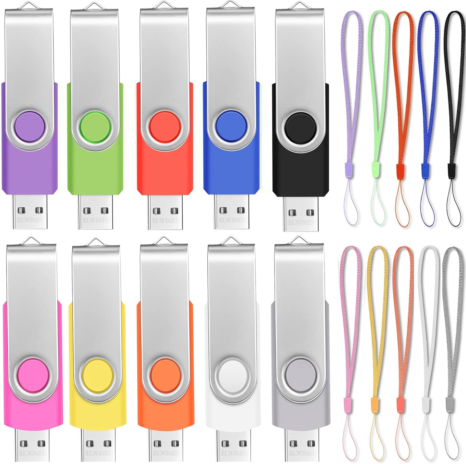 FEBNISCTE 10 Pack 8GB USB Stick Flash Drive 8GB USB 2.0 Thumb Drive USB