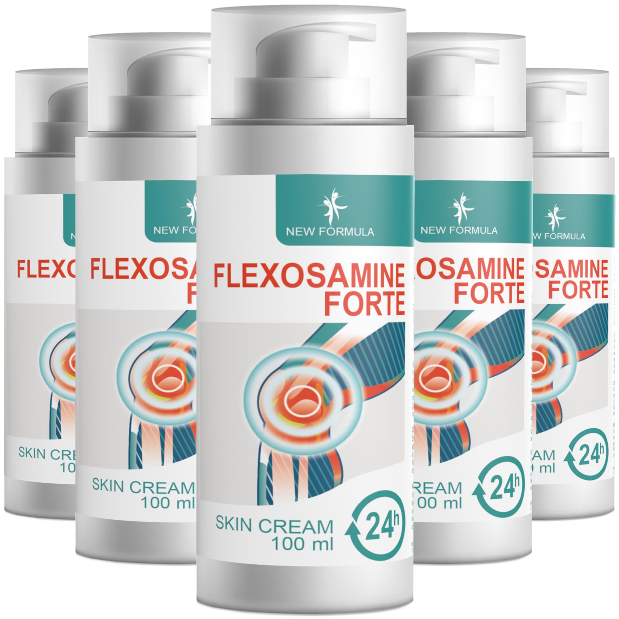 Flexo Samine Forte Crema - 500 ml (5x100ml), paquete de 5
