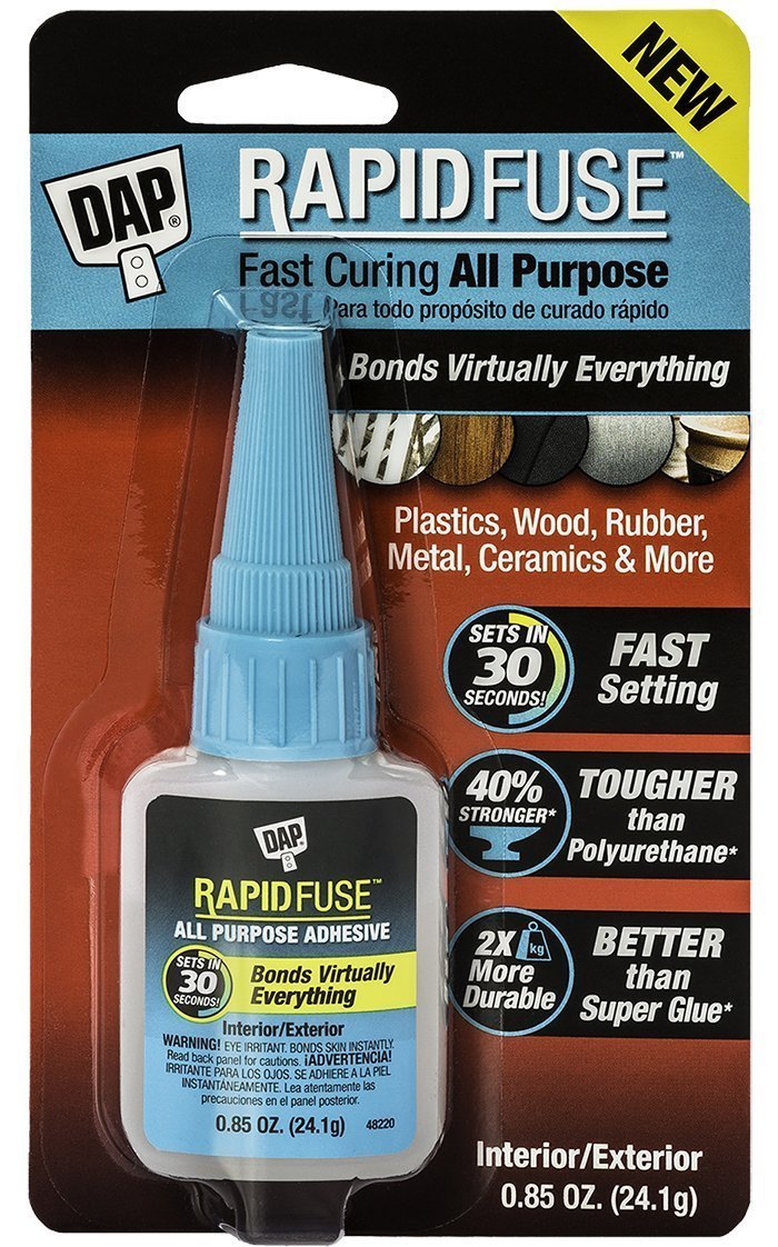 DAP 00155 0.85 Ounce RapidFuse All Purpose Adhesive, Clear 6 Pack