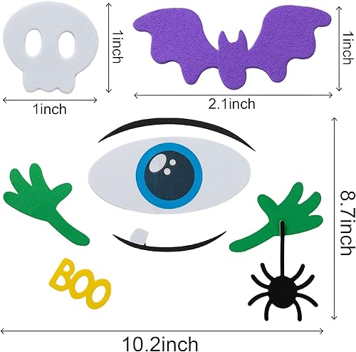 Miniatura 4 de JOYIN Paquete de 15 calcomanías de calabaza de espuma de Halloween, calcomanías de decoración de calabaza en 15 diseños con 13 calcomanías pequeñas