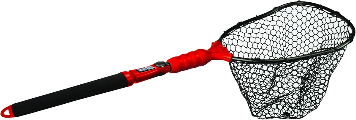 Mango de red de pesca deslizante EGO S2 | Mango de extensión ajustable, diseño mínimo de arrastre de agua, agarre ergonómico de espuma para redes de aterrizaje