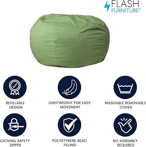 Miniatura 81 de Flash Furniture Puf de gran tamaño para niños y adultos, juego de 1, sherpa natural Negro -,Negro Peludo,Blush Peludo,Marrón,Camouflaje,Azul