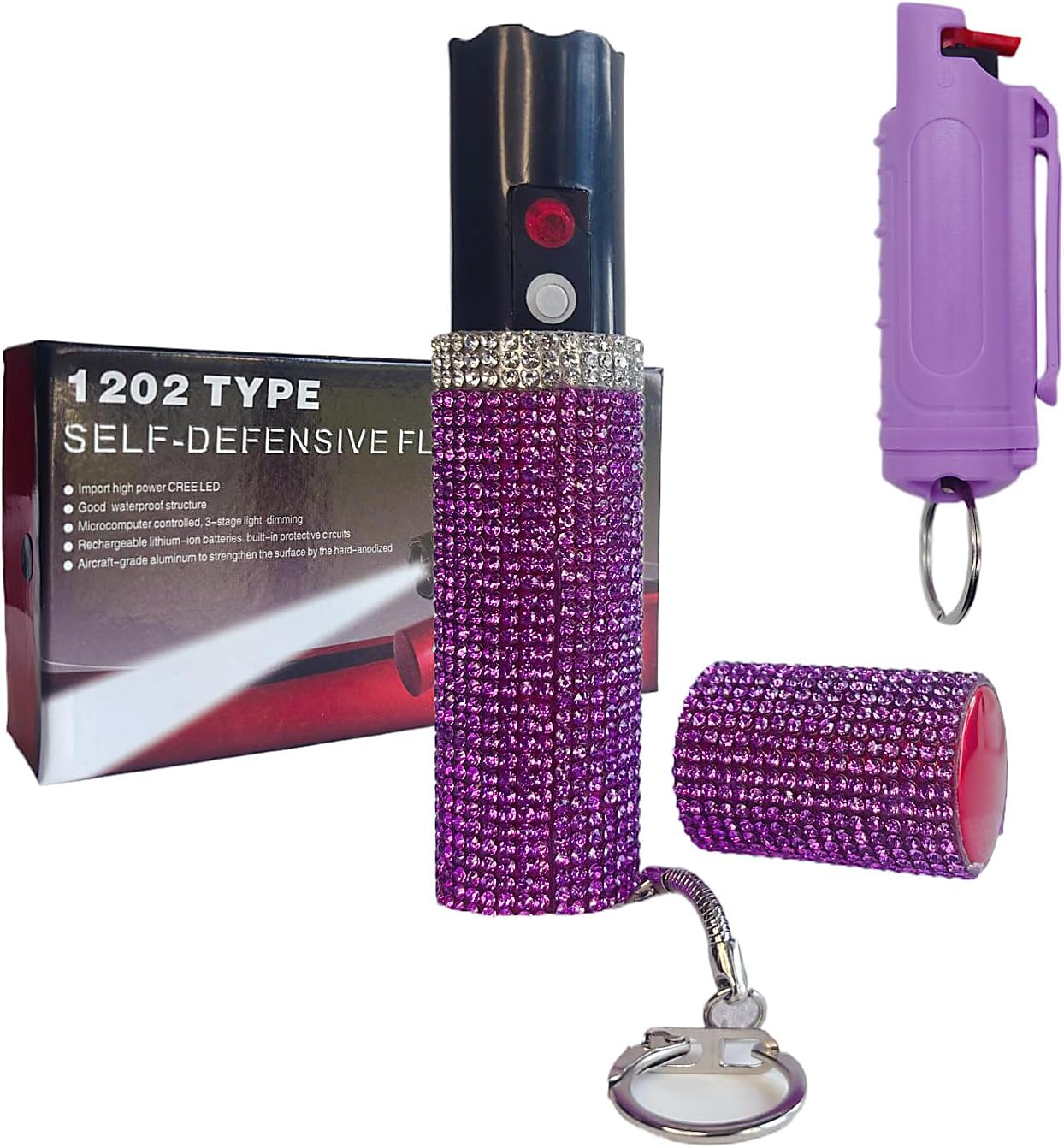 Lipstick Stun Gun for Girls self Protection Flashlight Stun Weapons with Security