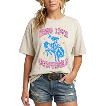 Western Shirts for Women - Country Concert Tops Oversized Rodeo Horse Tees