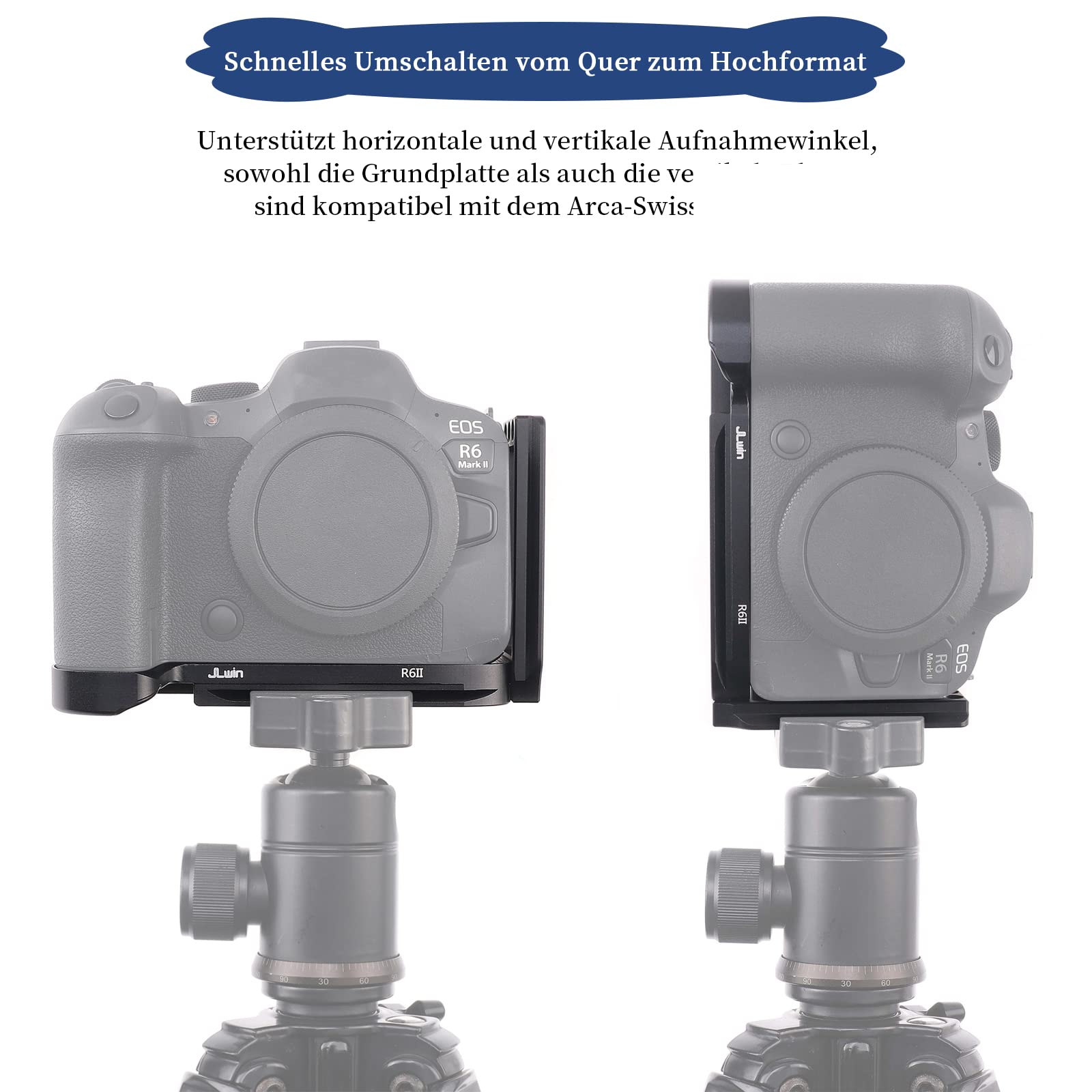 FOTGA Vertical Quick Release Plate L Bracket For Canon EOS R5 R6 Camera Compatible With Dji Ronin Rs 2 Rsc 2 Rs 3 Rs 3 Pro Rs3 Mini Gimbal Stabiliser Arca Swiss Tripod Ball Head - View #11