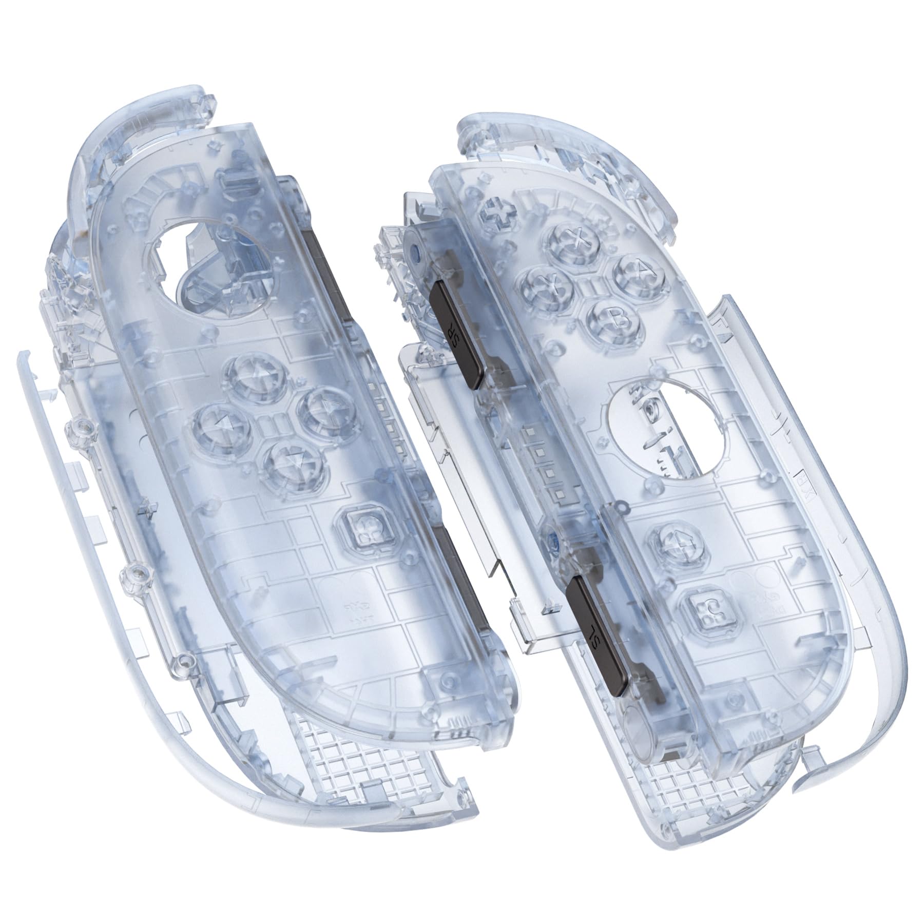eXtremeRate Deluxe Shell & Buttons Set für Nintendo Switch 2 Joycons, Clear Gletscher Blau