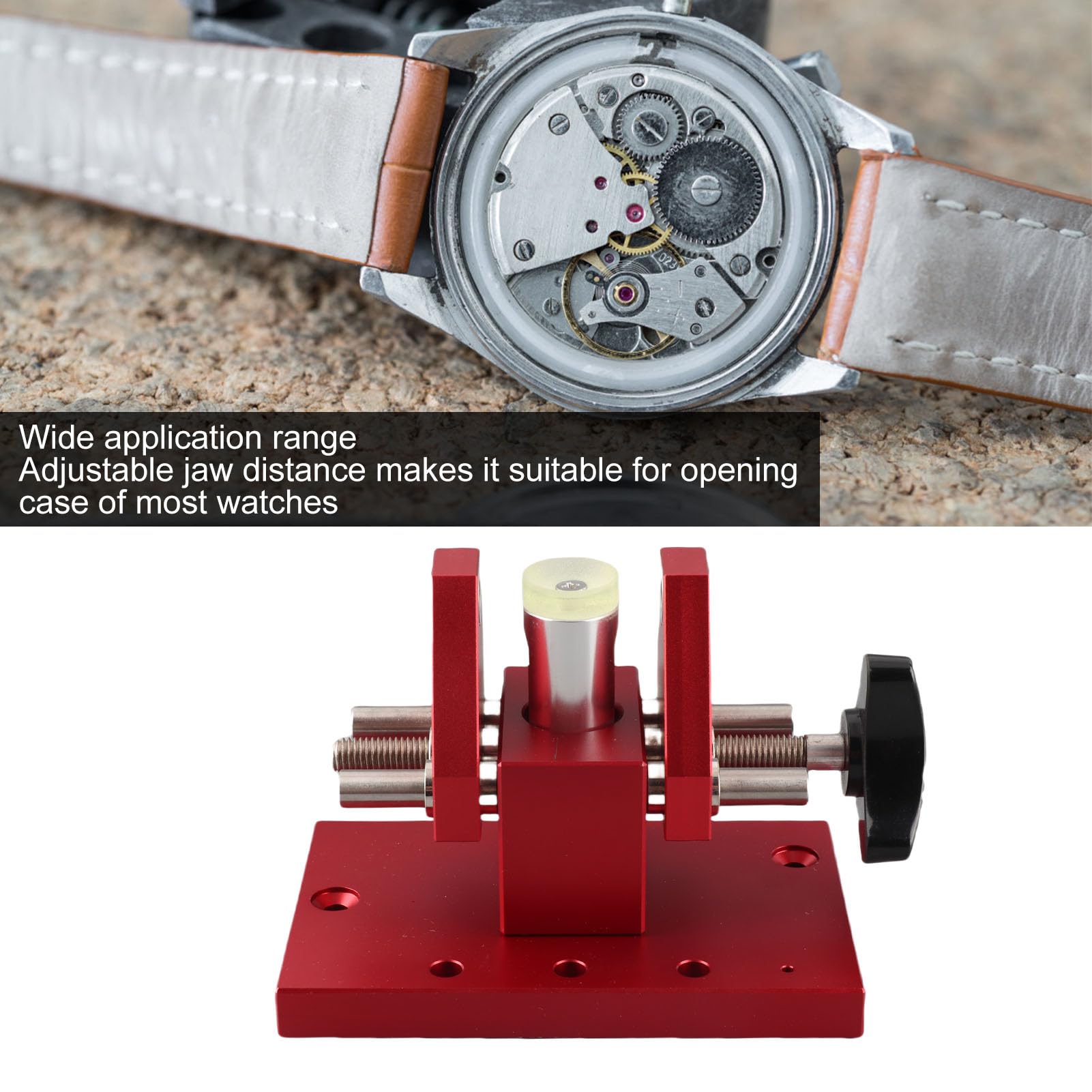 Apriscatole per rimozione fondello orologio Chiudiporta Kit di strumenti professionali per riparazione orologiaio in acciaio con basi in gomma per riparazione e