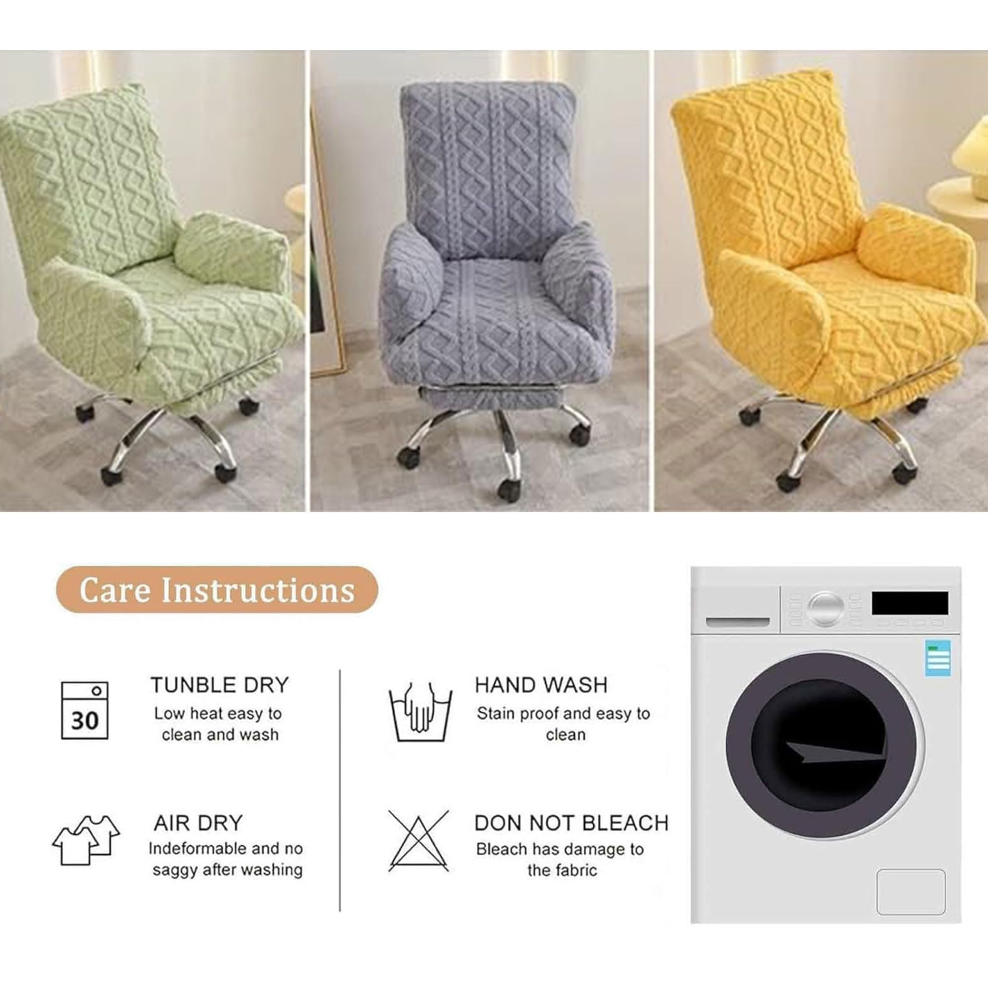 Générique Housse Canapé Relax Élastique Épaisse Protège-Pieds Anti-Poussière Lavable Machine Gris L