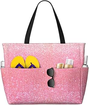 HLT Vacation Tote Bag - pink sand トートバッグ Pink Marble Turtles Oversized Beach Bag, Family Cruise