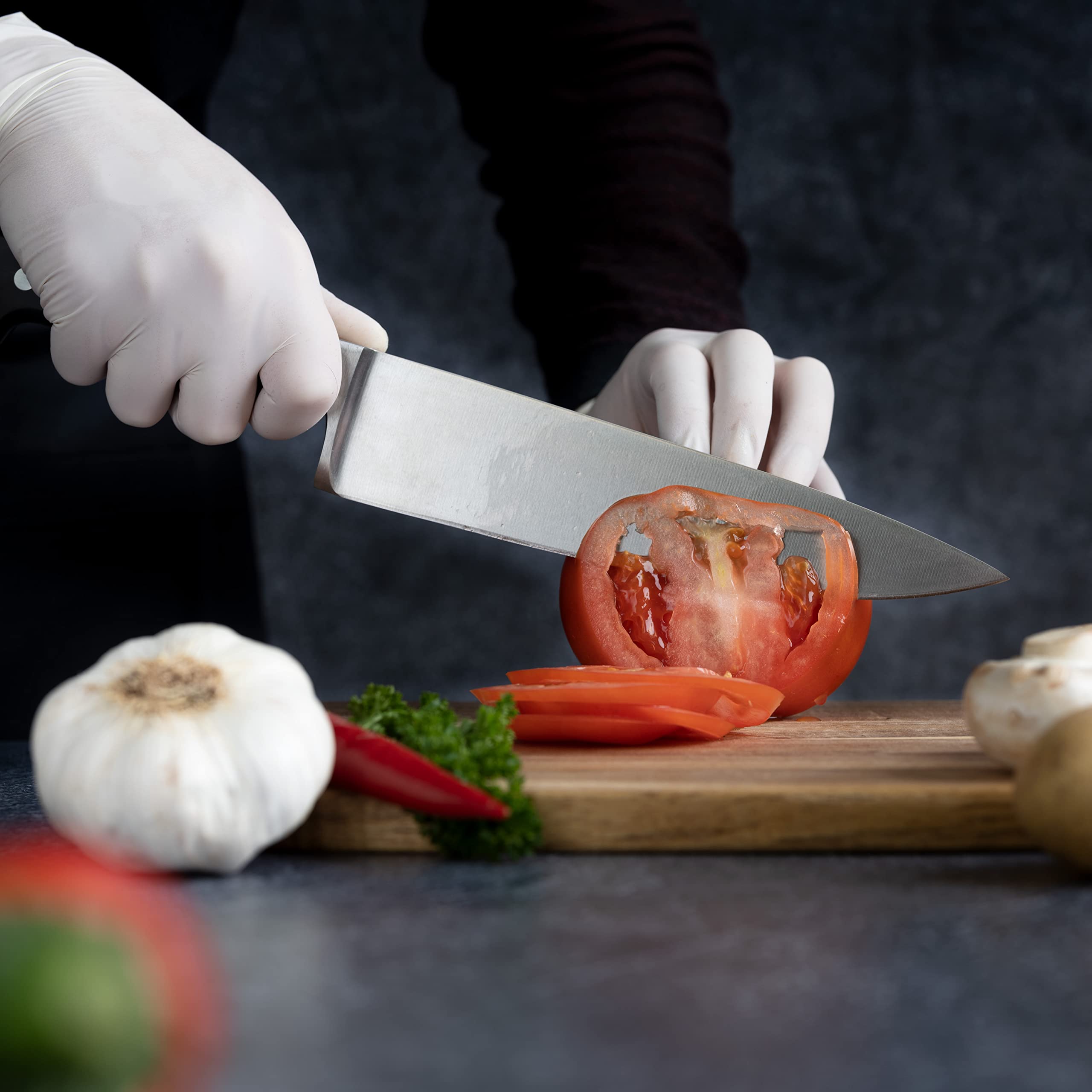 HEISO Kochmesser - handgeschmiedet in Solingen - rostfreie 21cm Klinge - Chefmesser mit extremer Schärfe - mit kostenlosem Nachschleifservice