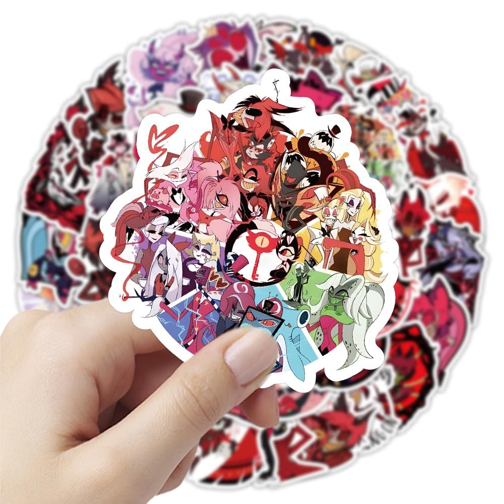 Hazbin Hotel Stickers 50PCS Cartoon Sticker Stuff for Water Bottles Luggage Bike Car Decals Cute Lilo & Stitch Gifts Party Supplies for Kids Teens Adults - Image 3