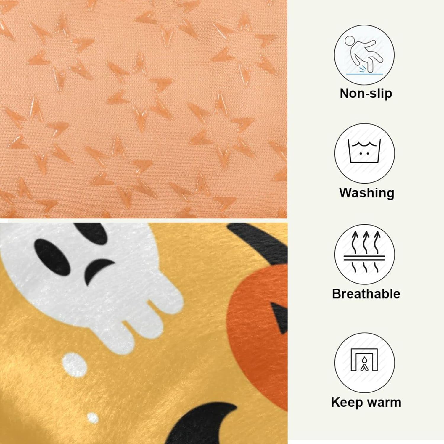 review Halloween Pumpkin Dog Cat Bed Washable Crate Pet Bed Anti-Slip Comfortable Dog Kennel Crate Mat for Indoor Small Medium Large Dogs Cats, 18 x 24 Inch