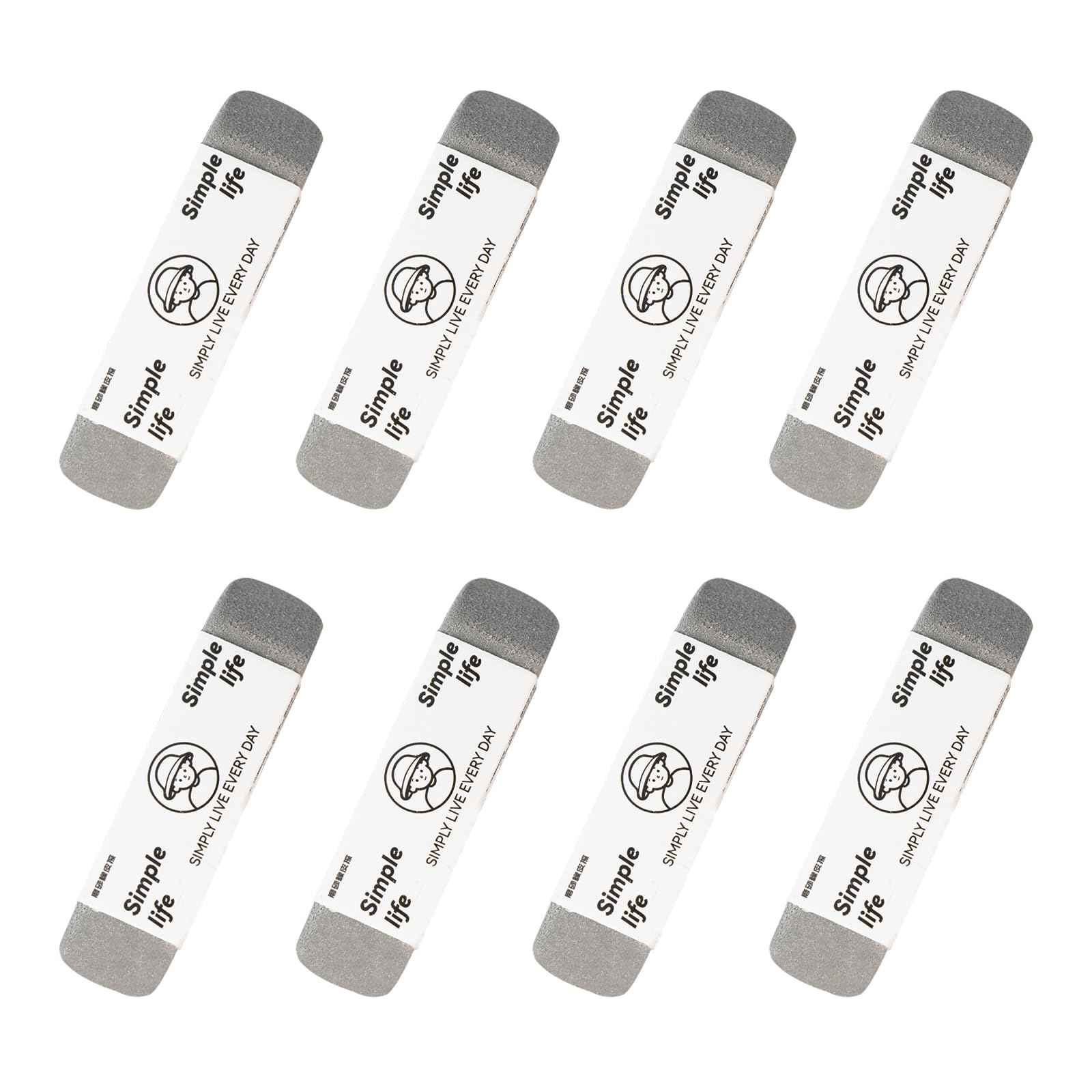 8 - Pack Sand Erasers - Frosted Erasers for Pens, Fountain Pens, and Ink - Special School and Office Supplies for Correction - Colored Pencil and Ink Eraser