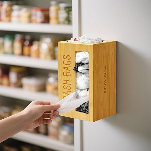 Miniatura 6 de Libreshine Organizador de bolsas de basura extra grande para cocina, dispensador de bolsas de basura para colgar debajo del fregadero, dispensador