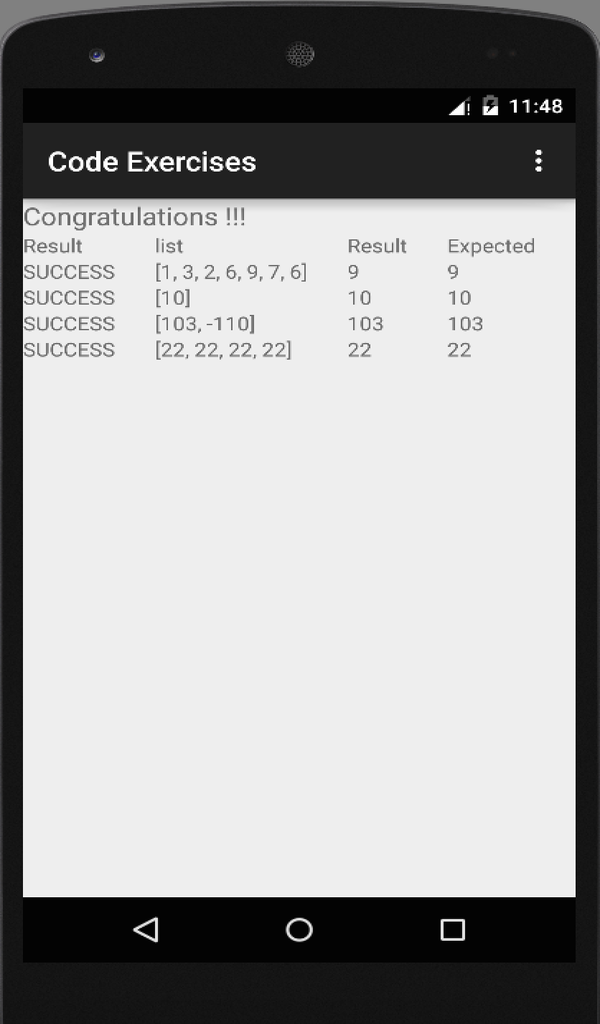 Java Code Exercises - App on Amazon Appstore