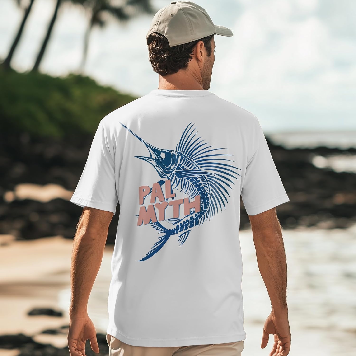 Palmyth Men's Fishing Short Sleeve UPF 50+ T-Shirt - Image 2